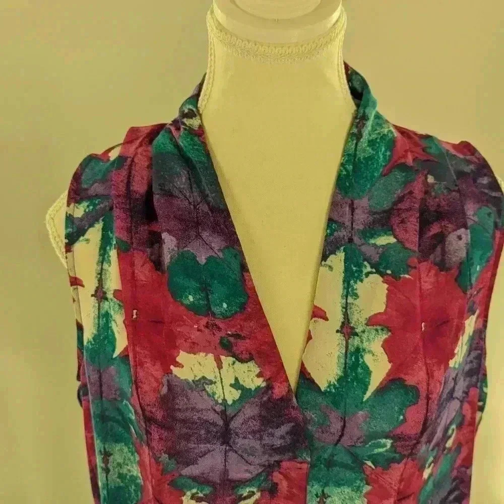 Laundry by Shelli Segal Women's Sleeveless Blouse Multicolor V-neck Size S - Picture 3 of 13